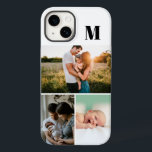 Colagem de Fotografias do Monograma Branco 3<br><div class="desc">Adicione suas fotos favoritas para um detentor de memória. Uma maneira artística de mostrar seus melhores fotos de compartilhamento de fotos.</div>