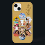 Colagem de Fotografias Múltiplas Simples Personali<br><div class="desc">Colagem de Fotografias Múltiplas O Simples Nome Personalizado Hexagon A capas de iphone do Padrão Hexagônico apresenta uma colagem de fotografias das suas fotografias favoritas em forma de hexágono. Personalizado com seu nome. Perfeito para o aniversário, Natal, Dia de as mães, Dia de os pais, Avós, irmão, irmã, melhor amigo...</div>
