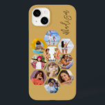 Colagem de Fotografias Múltiplas Simples Personali<br><div class="desc">Colagem de Fotografias Múltiplas O Simples Nome Personalizado Hexagon A capas de iphone do Padrão Hexagônico apresenta uma colagem de fotografias das suas fotografias favoritas em forma de hexágono. Personalizado com seu nome. Perfeito para o aniversário, Natal, Dia de as mães, Dia de os pais, Avós, irmão, irmã, melhor amigo...</div>