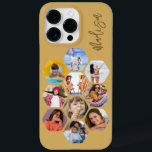 Colagem de Fotografias Múltiplas Simples Personali<br><div class="desc">Colagem de Fotografias Múltiplas O Simples Nome Personalizado Hexagon A capas de iphone do Padrão Hexagônico apresenta uma colagem de fotografias das suas fotografias favoritas em forma de hexágono. Personalizado com seu nome. Perfeito para o aniversário, Natal, Dia de as mães, Dia de os pais, Avós, irmão, irmã, melhor amigo...</div>