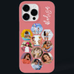 Colagem de Fotografias Múltiplas Simples Personali<br><div class="desc">Colagem de Fotografias Múltiplas O Simples Nome Personalizado Hexagon A capas de iphone do Padrão Hexagônico apresenta uma colagem de fotografias das suas fotografias favoritas em forma de hexágono. Personalizado com seu nome. Perfeito para o aniversário, Natal, Dia de as mães, Dia de os pais, Avós, irmão, irmã, melhor amigo...</div>