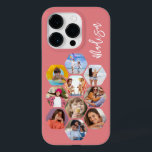 Colagem de Fotografias Múltiplas Simples Personali<br><div class="desc">Colagem de Fotografias Múltiplas O Simples Nome Personalizado Hexagon A capas de iphone do Padrão Hexagônico apresenta uma colagem de fotografias das suas fotografias favoritas em forma de hexágono. Personalizado com seu nome. Perfeito para o aniversário, Natal, Dia de as mães, Dia de os pais, Avós, irmão, irmã, melhor amigo...</div>