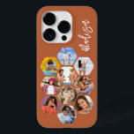 Colagem de Fotografias Múltiplas Simples Personali<br><div class="desc">Colagem de Fotografias Múltiplas O Simples Nome Personalizado Hexagon A capas de iphone do Padrão Hexagônico apresenta uma colagem de fotografias das suas fotografias favoritas em forma de hexágono. Personalizado com seu nome. Perfeito para o aniversário, Natal, Dia de as mães, Dia de os pais, Avós, irmão, irmã, melhor amigo...</div>