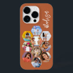 Colagem de Fotografias Múltiplas Simples Personali<br><div class="desc">Colagem de Fotografias Múltiplas O Simples Nome Personalizado Hexagon A capas de iphone do Padrão Hexagônico apresenta uma colagem de fotografias das suas fotografias favoritas em forma de hexágono. Personalizado com seu nome. Perfeito para o aniversário, Natal, Dia de as mães, Dia de os pais, Avós, irmão, irmã, melhor amigo...</div>
