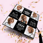 Colagem de Fotografias Personalizadas do Quic 5 do<br><div class="desc">Celebre seu formando com este moderno e elegante boné de formatura de colagem de fotos. Personalize com 5 de suas fotos favoritas de mais velho ou faculdade e personalize com um monograma inicial, nome, ano de graduação, segundo grau ou nome universitário. Citação inspiradora: "Tome Orgulho no quão longe você chegou,...</div>