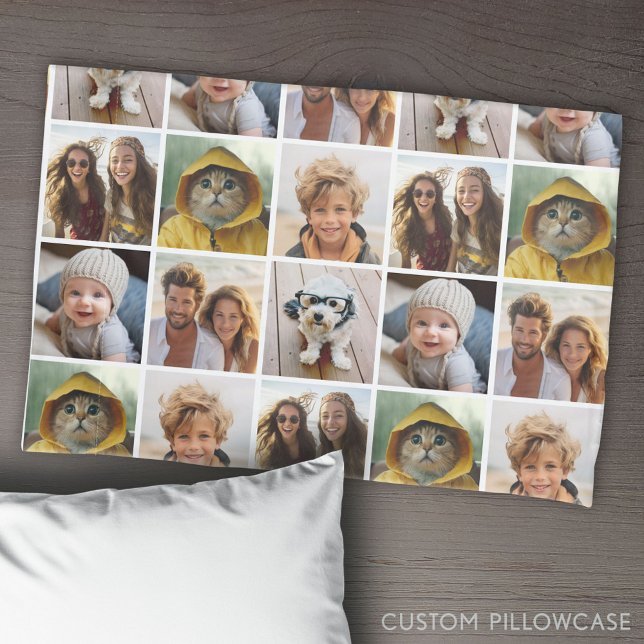 Colagem de Fotografias Única 6 - Padrões por toda  (Create Your Own Photo Collage Pillowcase)