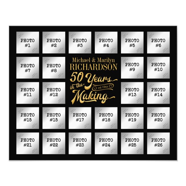 Colagem de Fotos 26 Aniversário do ouro (Frente)