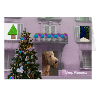 Colagem de Fotos 3 Janelas Cartão de Natal Alegre