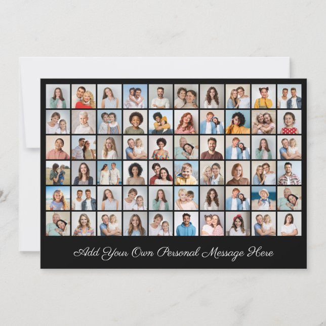 Colagem De Fotos 60 Adicione Seu Próprio Cartão De (Frente)