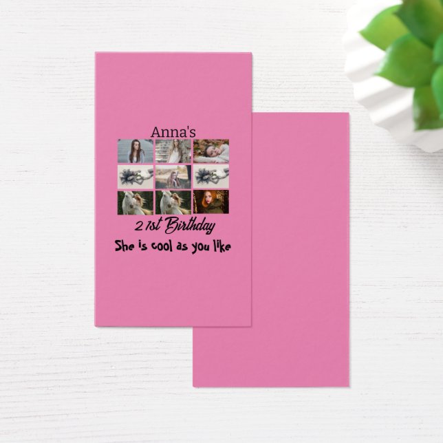 Colagem de Fotos 9 personalizada por aniversário d (Mesa)