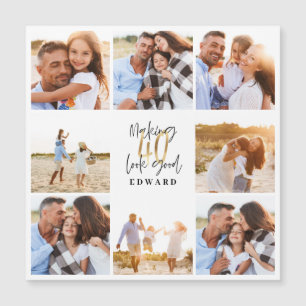 Colagem de fotos aniversário de 40 anos moderna, 