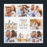 Colagem de fotos aniversário de 40 anos moderna, a<br><div class="desc">aniversário de 40 anos,  convite para colagem de fotos em preto e ouro. design de texto de script moderno. Parte de uma coleção.</div>