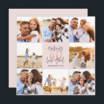 Colagem de fotos cintilantes cintilantes cor-de-ro<br><div class="desc">aniversário de 40 anos moderno convite para colagem de fotos cintilantes cor-de-rosa. Design de texto de script moderno. Parte de uma coleção.</div>