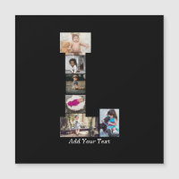 Colagem de Fotos com Letra L em Preto e Branco
