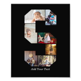 Colagem de Fotos com Letra S em Preto e Branco