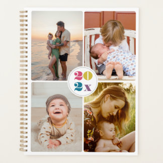 colagem de fotos da família 2027 agenda simples
