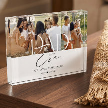 Colagem de Fotos da Família da Era do Pai Elegante
