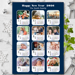 Colagem de Fotos da Família de Calendários 2026 Az