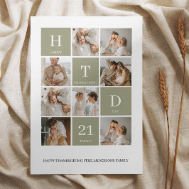 Colagem de Fotos da Família Verde Personalizada | 