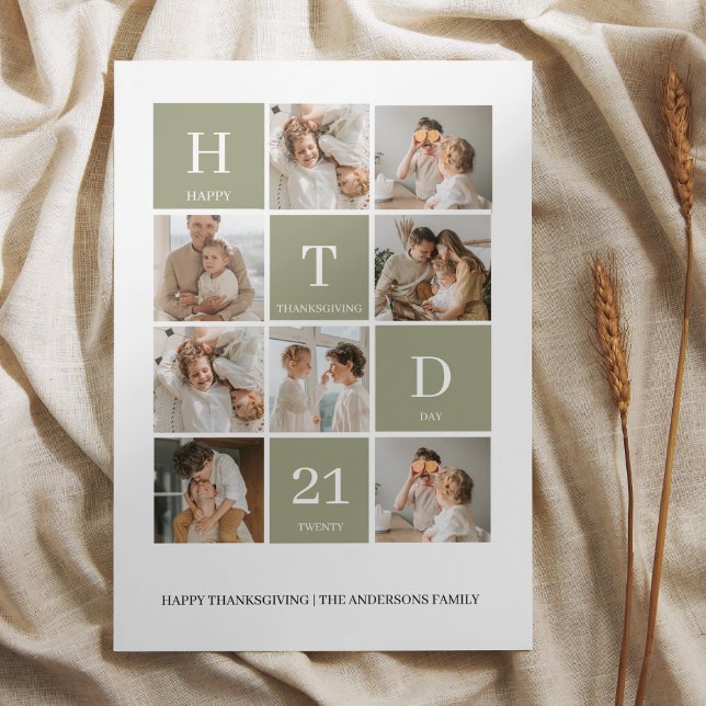 Colagem de Fotos da Família Verde Personalizada |  (Criador carregado)