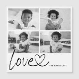 Colagem de Fotos de Amor com Letra Moderna Cartão 