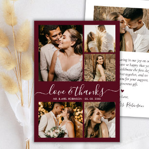 Colagem de Fotos de Amor e Agradecimento Casamento
