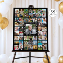 Colagem de Fotos de Aniversário 55 INCRÍVEL DESDE