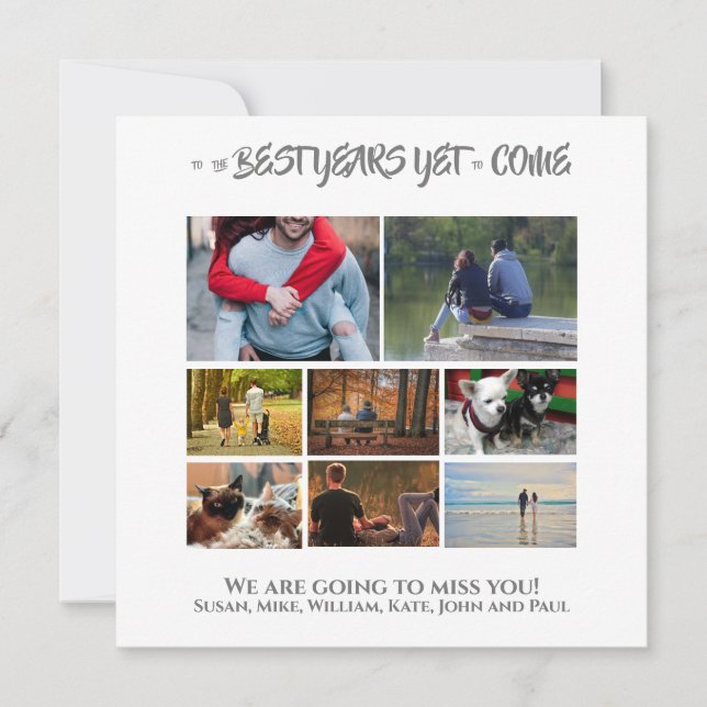 Colagem de fotos de aposentadoria personalizada (Frente)