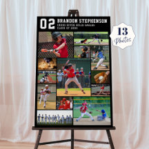 Colagem de Fotos de Beisebol 13 Nome do Jogador Nú