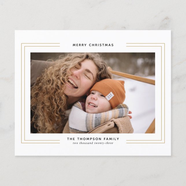 Colagem de Fotos de Borda Dourada Mínima do BUDGET (Frente)