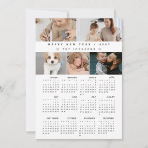 Colagem de Fotos de Calendário Personalizado Feliz