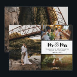 Colagem de Fotos de Casamento Agradecimento Sr e S<br><div class="desc">Cartões de agradecimento de casamento com design de Sr e Sra apresentando quatro de suas fotos de casamento favoritas. Mostre sua família e amigos o seu apreço por fazerem parte da celebração do seu casamento com um desses belos cartões de agradecimento. Se precisar de ajuda com o modelo ou colocar...</div>