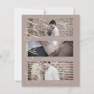 Colagem de Fotos de Casamento Marrom Barata Trendy