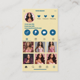 Colagem de Fotos de Código QR de Cartão de visita 