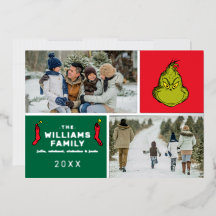 Colagem de Fotos de Família do Grinch no Natal