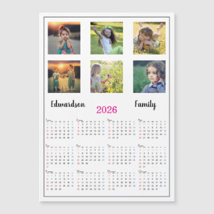 Colagem de fotos de família moderna calendário mag