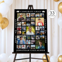 Colagem de Fotos de Formatura 33 Seu Cor Quadro de