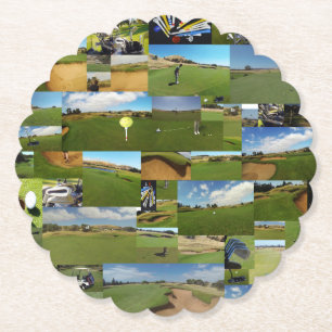 Colagem de Fotos de Golfe, Porta-Copos de Papel pa