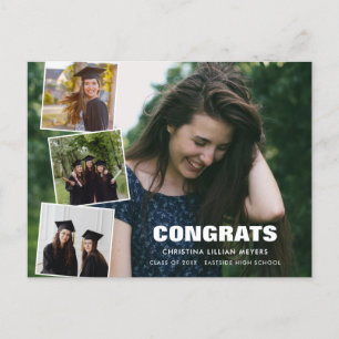 Colagem de Fotos de Graduação Cartão Postal de Qua