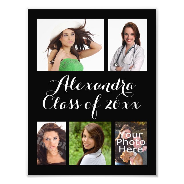 Colagem de Fotos de Graduação Personalizada (Frente)