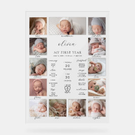 Colagem de Fotos de Marco de primeiro aniversario 