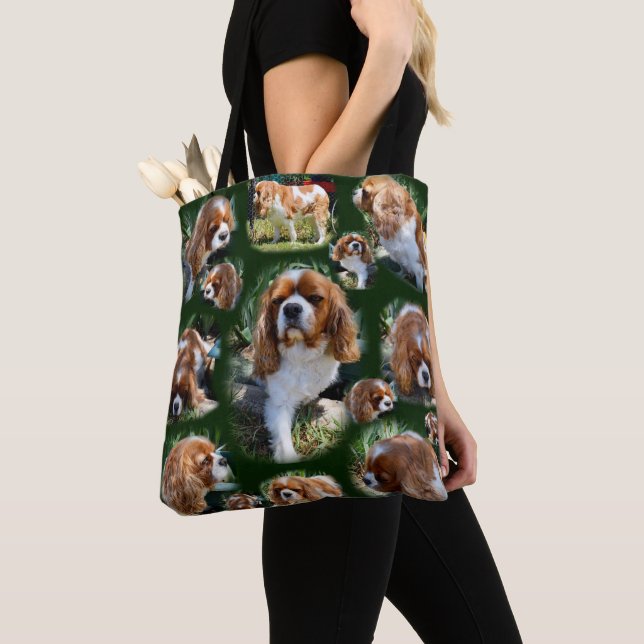 Colagem de Fotos do Cavalier Spaniel, Tote Bag (Close Up)