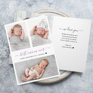 Colagem de Fotos do Dia das Mães em Cartão Dobrado