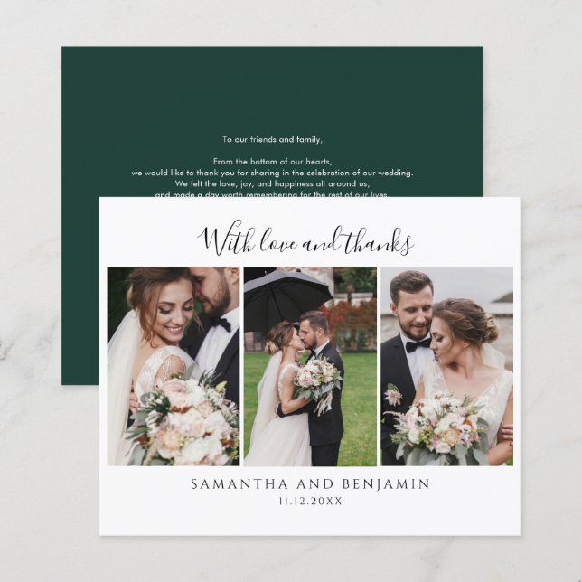 Colagem de Fotos do Dia de Casamento do Orçamento  (Frente/Verso)