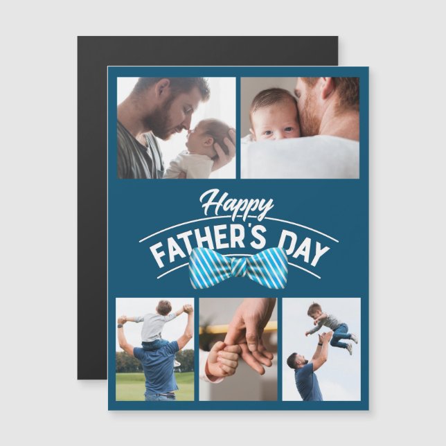 Colagem de fotos do Dia de os pais 5 feliz (Frente/Verso)