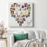 Colagem de Fotos do Love Heart 29 Stretch Canvas P<br><div class="desc">Crie o seu colagem de fotos em forma de coração com 29 dos seus fotos favoritos e selifes. O modelo de foto está configurado para que você adicione suas fotos trabalhando em linhas da esquerda para a direita. A colagem compreende uma variedade de paisagens, retratos e formas quadradas para lhe...</div>