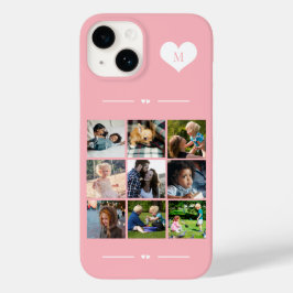 Colagem de fotos do monograma 9 elegante