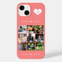 Colagem de fotos do monograma 9 elegante