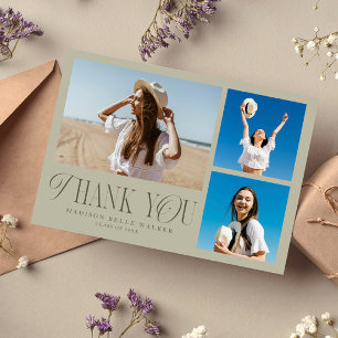 Colagem de Fotos Elegantes de Agradecimento de Gra