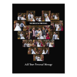 Colagem de Fotos em Forma de Coração com design